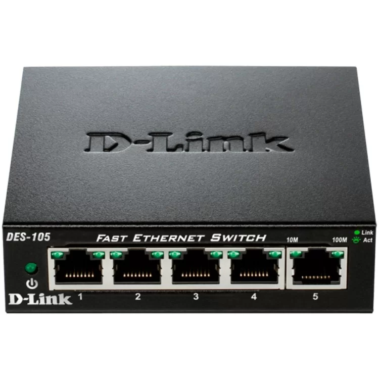 Комутатор мережевий D-Link DES-105 ціна 1 165грн - фотографія 2