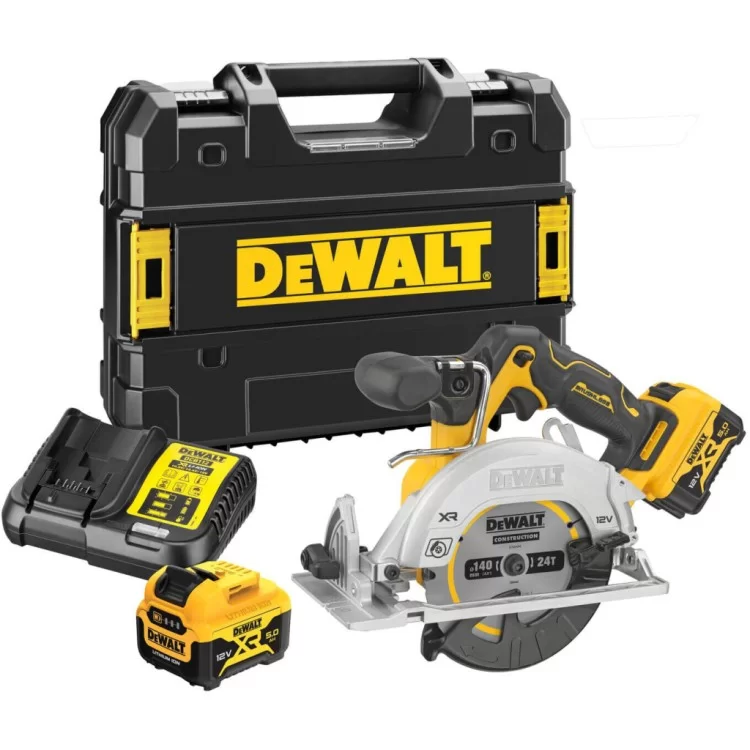 в продаже Дисковая пила DeWALT 12В XR Li-lon бесщёточная, диск 140х20 мм, 2x5Ah, кейс TSTAK (DCS512P2) - фото 3