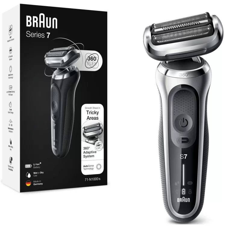 в продажу Електробритва Braun Series 7 71-S1000s SILVER / BLACK - фото 3