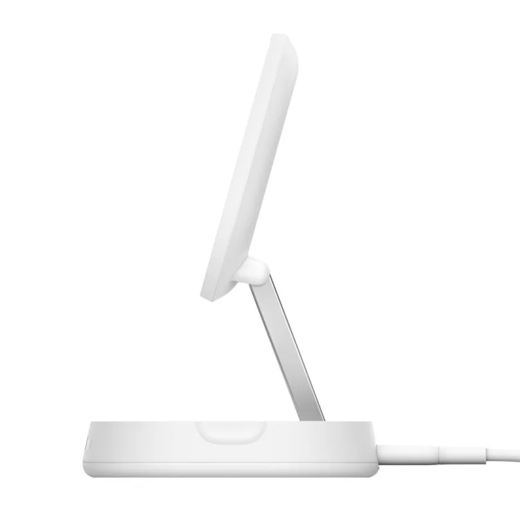 Зарядное устройство Belkin 15W Magnetic Stand Qi2 white (WIA008BTWH) отзывы - изображение 5