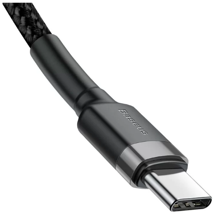 в продаже Дата кабель USB-C to USB-C 1.0m 3A 60W Cafule Black Baseus (CATKLF-GG1) - фото 3