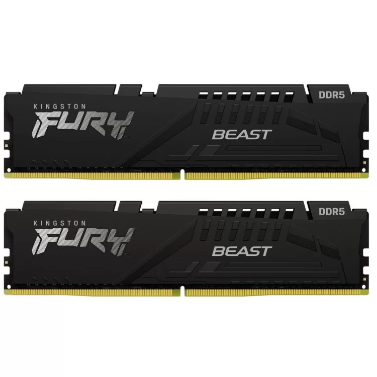 Модуль пам'яті для комп'ютера DDR5 32GB (2x16GB) 6800 MHz Beast Black EXPO Kingston Fury (ex.HyperX) (KF568C34BBEK2-32)