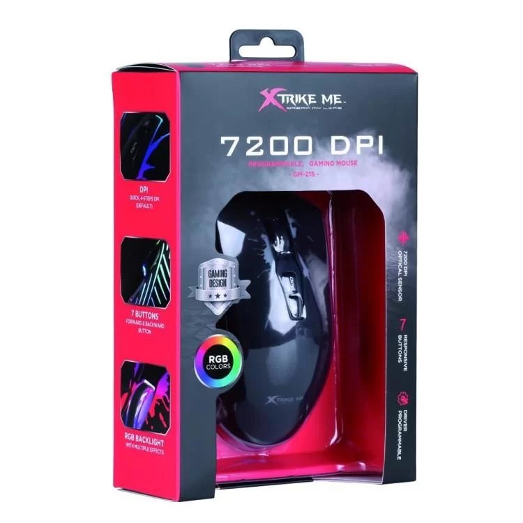 в продажу Мишка Xtrike ME GM-215 RGB-LED USB Black (GM-215) - фото 3