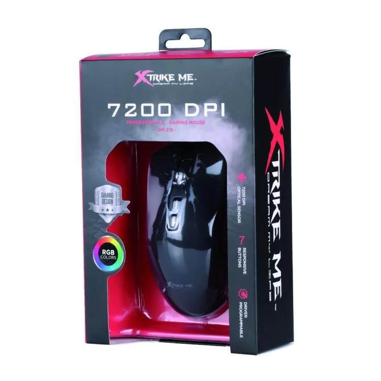 продаємо Мишка Xtrike ME GM-215 RGB-LED USB Black (GM-215) в Україні - фото 4