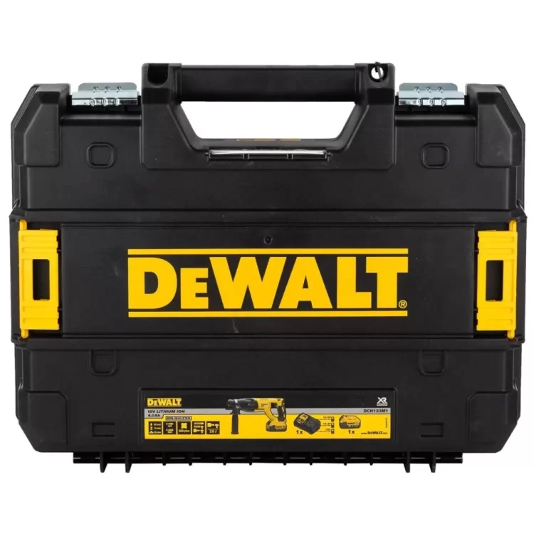 Перфоратор DeWALT бесщёточный, SDS-Plus, 18 В, 2.6 Дж, 3 реж. кейс (DCH133M1) характеристики - фотография 7