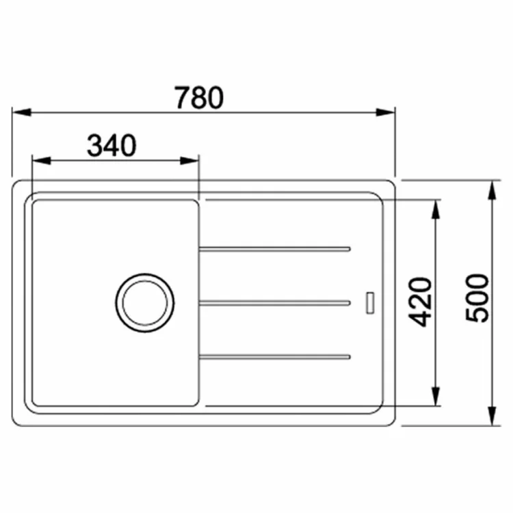 Мийка кухонна Franke BASIS BFG 611-78 (114.0565.087) ціна 14 533грн - фотографія 2