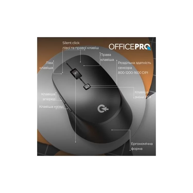 Мышка OfficePro M305B Silent Click Ergonomic Wireless Black (M305B) инструкция - картинка 6