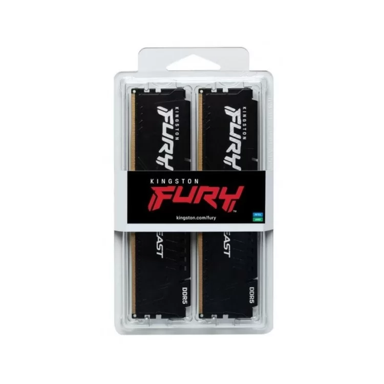 продаємо Модуль пам'яті для комп'ютера DDR5 32GB (2x16GB) 6000 MHz Fury Beast Black Kingston Fury (ex.HyperX) (KF560C36BBE2K2-32) в Україні - фото 4