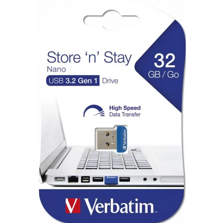 USB флеш накопитель Verbatim 32GB Store 'n' Stay NANO Blue USB 3.0 (98710) отзывы - изображение 5