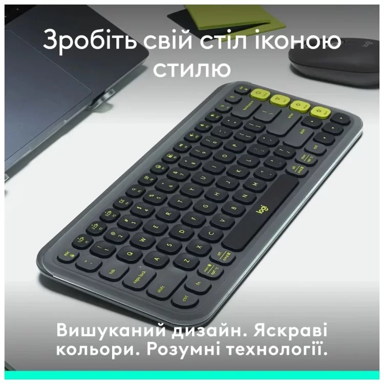 Клавіатура Logitech POP Icon Keys Bluetooth UA Graphite (920-013157) інструкція - картинка 6