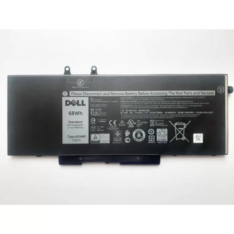 Акумулятор до ноутбука Dell Latitude 5500 4GVMP, 68Wh (8500mAh), 4cell, 7.6V, Li-ion (A47508) ціна 7 160грн - фотографія 2