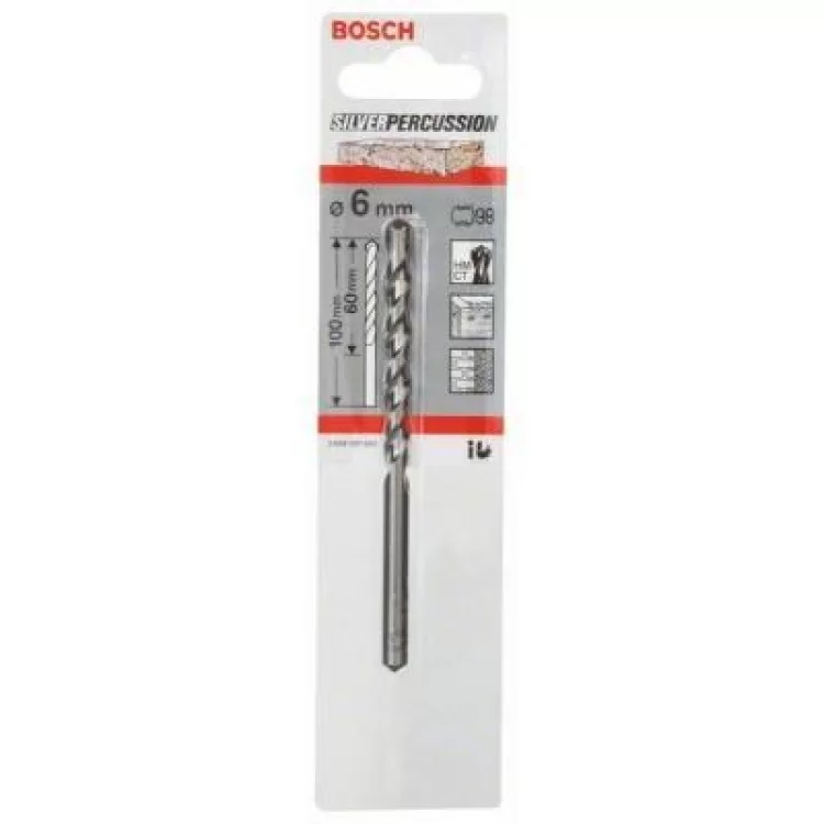 Сверло Bosch CYL-3 6Х100 мм SilverPerc по бетону (2.608.597.660) цена 203грн - фотография 2