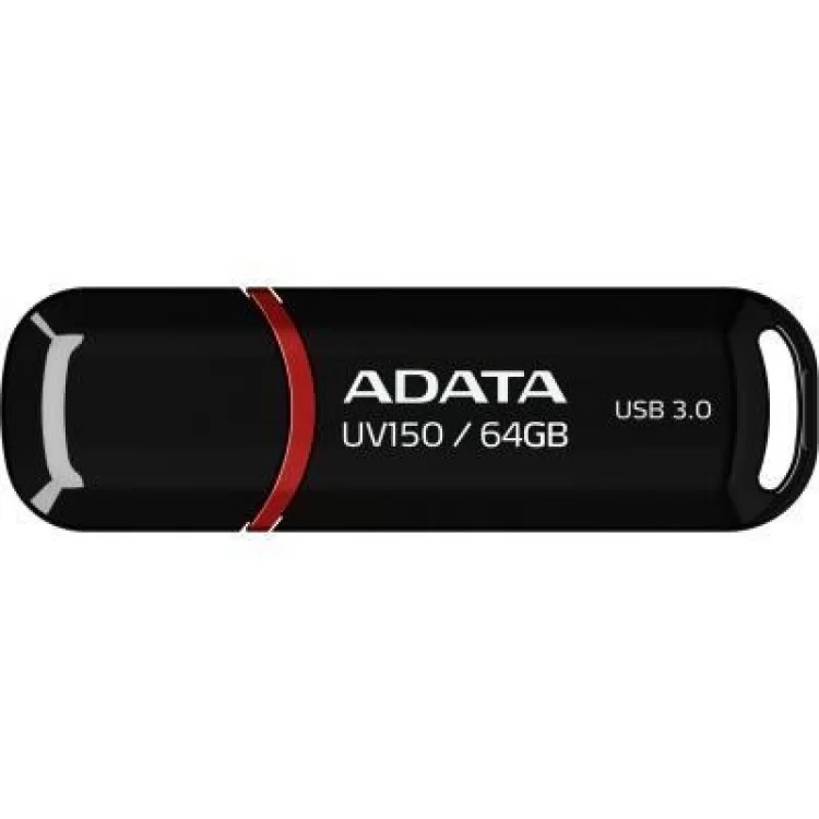 USB флеш накопитель ADATA 64GB UV150 Black USB 3.0 (AUV150-64G-RBK)