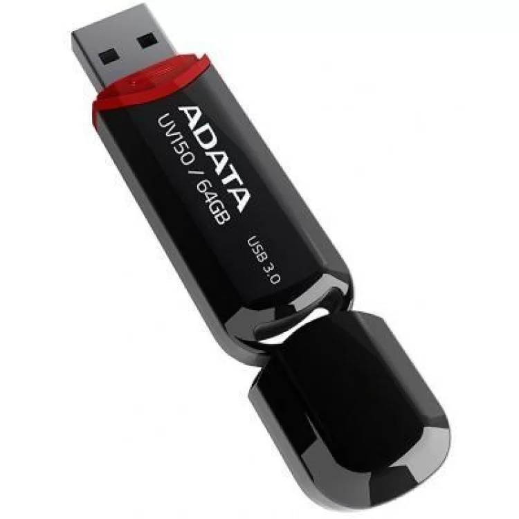 в продаже USB флеш накопитель ADATA 64GB UV150 Black USB 3.0 (AUV150-64G-RBK) - фото 3