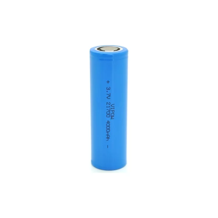 Акумулятор 21700 4000mAh, 3.7V, Blue, FlatTop Vipow (ICR21700-4000mAhFT / 31078)