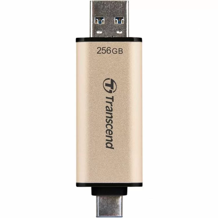 USB флеш накопитель Transcend 256GB JetFlash 930 Gold-Black USB 3.2/Type-C (TS256GJF930C) отзывы - изображение 5