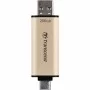 USB флеш накопитель Transcend 256GB JetFlash 930 Gold-Black USB 3.2/Type-C (TS256GJF930C)