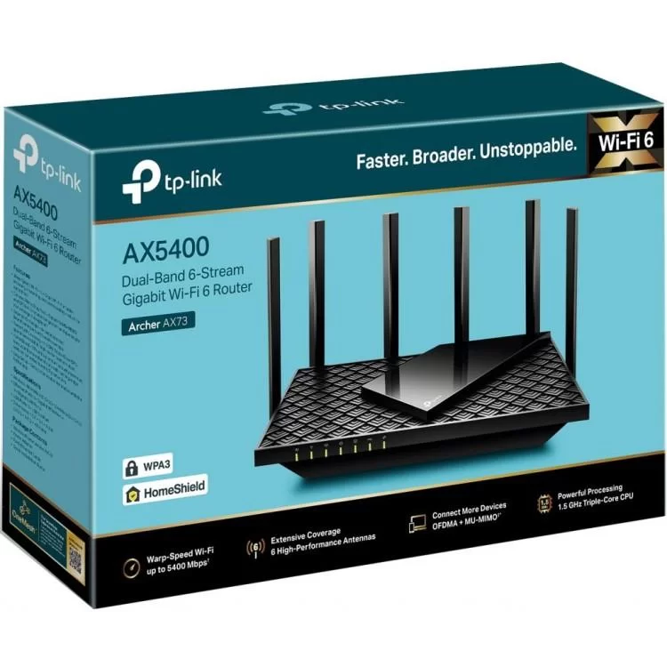 Маршрутизатор TP-Link ARCHER AX73 AX5400 4xGE LAN 1xGE WAN USB 3.0 MU-MIMO OFDMA (ARCHER-AX73) інструкція - картинка 6