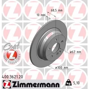 Тормозной диск ZIMMERMANN 400.3621.20