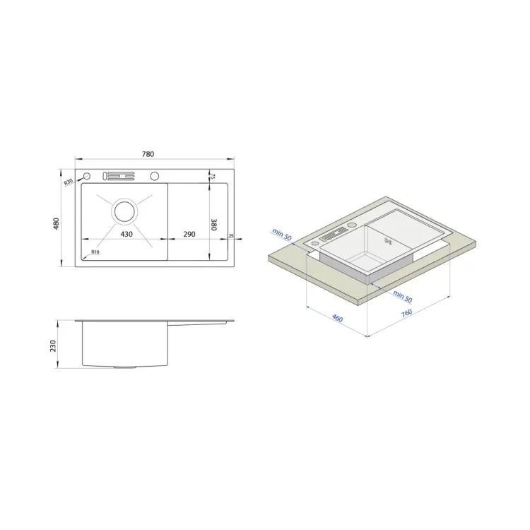 Мойка кухонная Nett NB-7848(R) (040625) отзывы - изображение 5