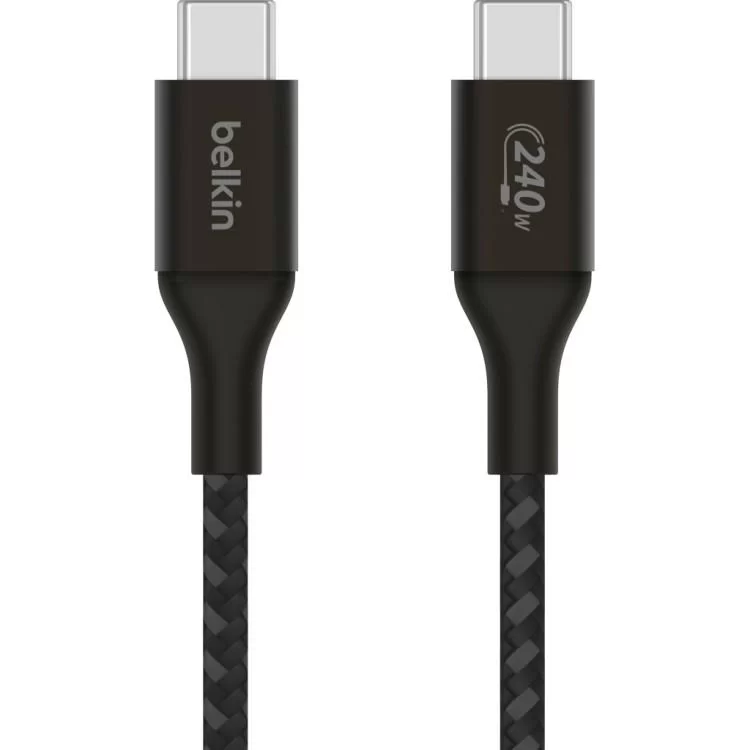 Дата кабель USB-C to USB-C 2.0m 240W Black Belkin (CAB015BT2MBK) ціна 1 230грн - фотографія 2