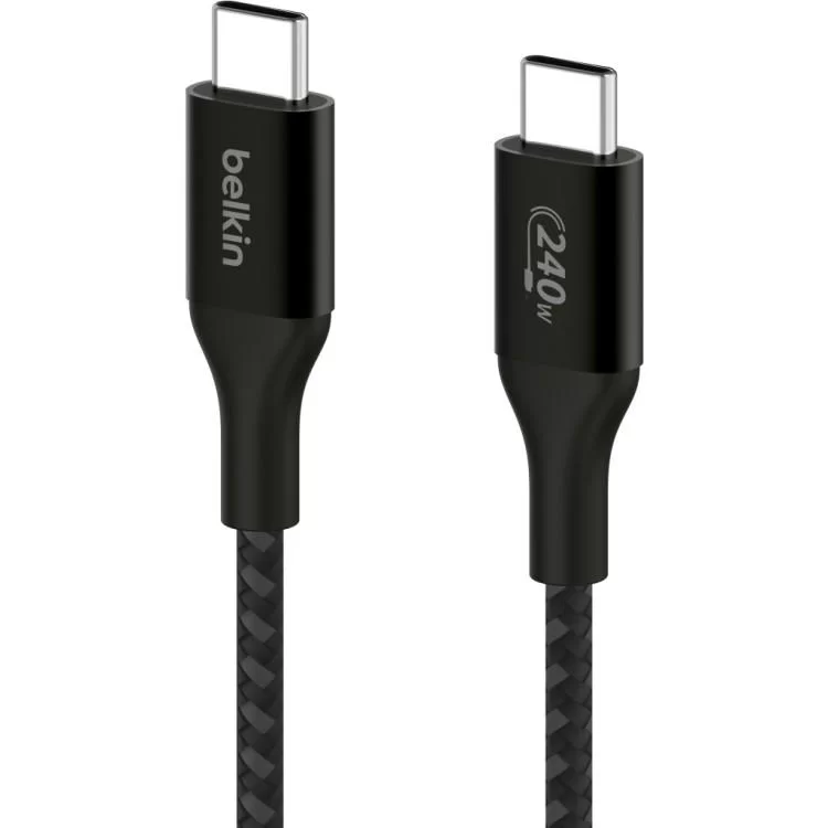 в продажу Дата кабель USB-C to USB-C 2.0m 240W Black Belkin (CAB015BT2MBK) - фото 3