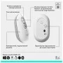 Мышка Logitech POP Mouse With Emoji Bluetooth Off-White (910-007411)