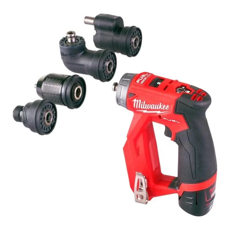 Шуруповерт Milwaukee M12 FDDXKIT-0X, 34Нм, 4 насадки FIXTEC, HD кейс (без АКБ та ЗП) (4933471332) - фотографія 2