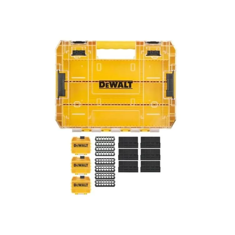 в продажу Ящик для інструментів DeWALT для біт системи TSTAK Tough Case L з футляром та касетами 8шт, розділювачі 6шт (DT70804) - фото 3