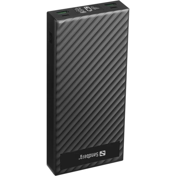 Батарея універсальна Sandberg 30000mAh, PD/100W, QC/3.0, UPS mode, +2*cable 100W (420-87) ціна 9 518грн - фотографія 2