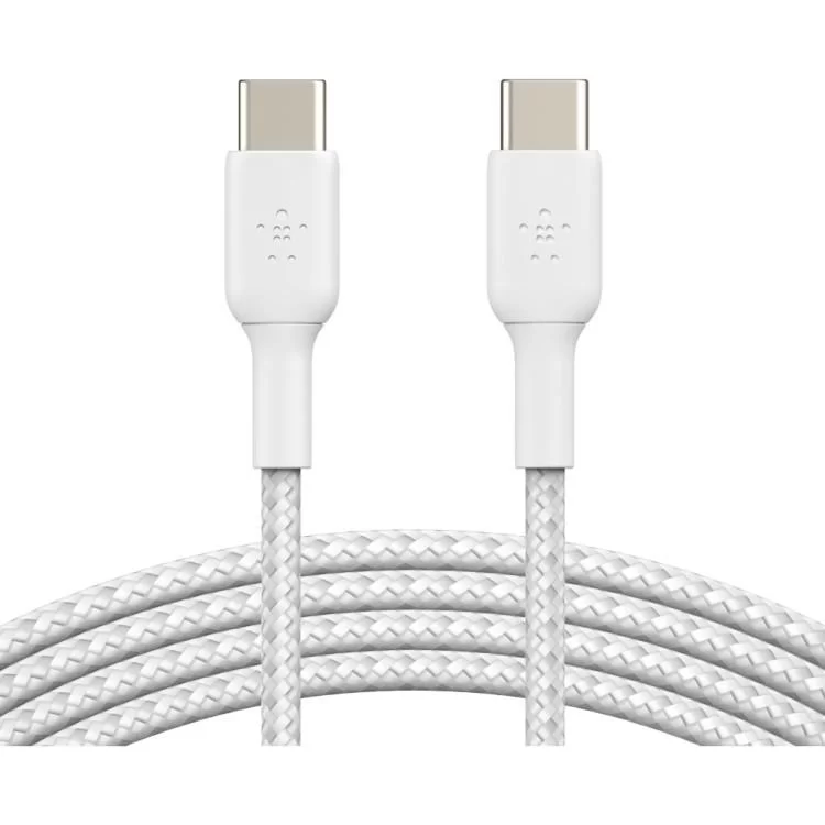 Дата кабель USB-C to USB-C 2.0m 60W White Belkin (CAB004BT2MWH)