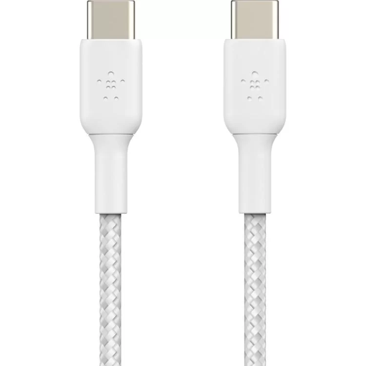 Дата кабель USB-C to USB-C 2.0m 60W White Belkin (CAB004BT2MWH) ціна 1 022грн - фотографія 2