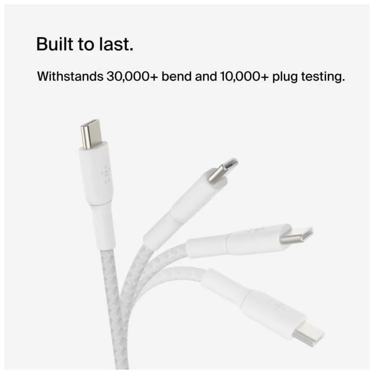 Дата кабель USB-C to USB-C 2.0m 60W White Belkin (CAB004BT2MWH) огляд - фото 8