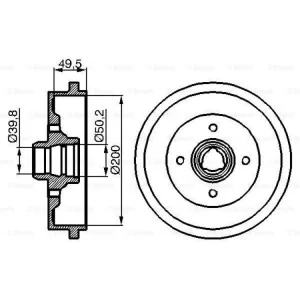 Тормозной барабан Bosch 0 986 477 041