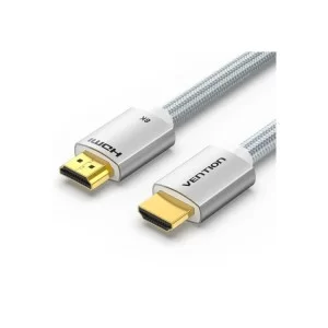 Кабель мультимедійний HDMI to HDMI 1.5m V2.1 8K 60Hz Silver Metal Type Vention (ALCIG)