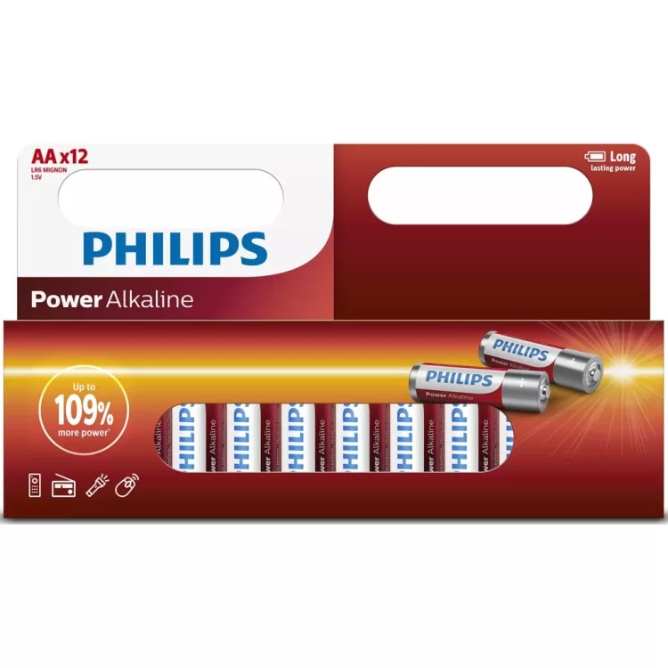 Батарейка Philips AA Power Alkaline 1.5V LR6 * 12 (LR6P12W/10)