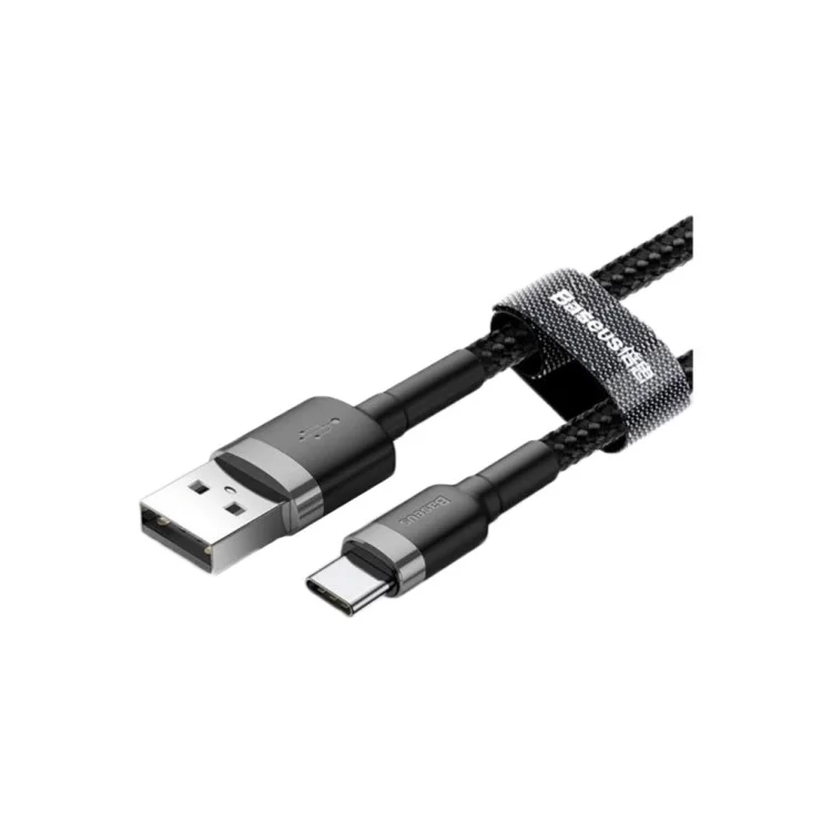 Дата кабель USB 2.0 AM to Type-C 2.0m 2A Gray-Black Baseus (CATKLF-CG1) цена 318грн - фотография 2