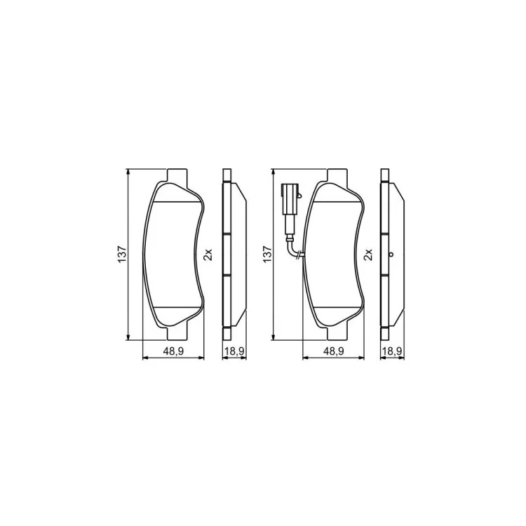 Гальмівні колодки Bosch 0986494994 ціна 1 074грн - фотографія 2