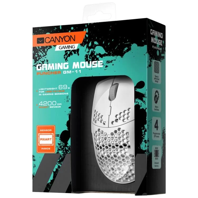 Мышка Canyon Puncher GM-11 USB White (CND-SGM11W) инструкция - картинка 6