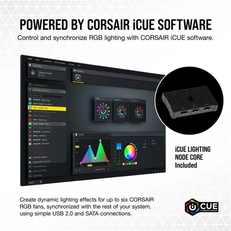 Кулер для корпуса Corsair ML140 RGB Elite Premium Dual Pack (CO-9050119-WW) - фото 12