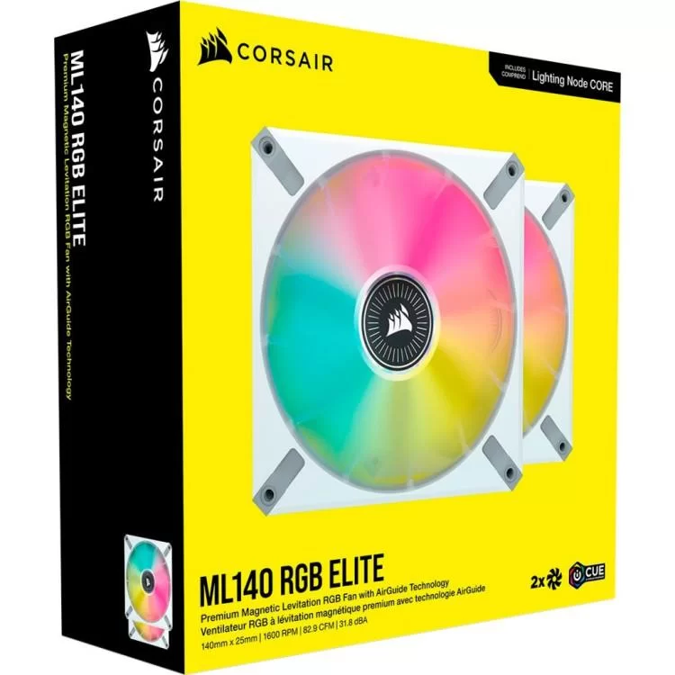 Кулер для корпуса Corsair ML140 RGB Elite Premium Dual Pack (CO-9050119-WW) обзор - фото 8