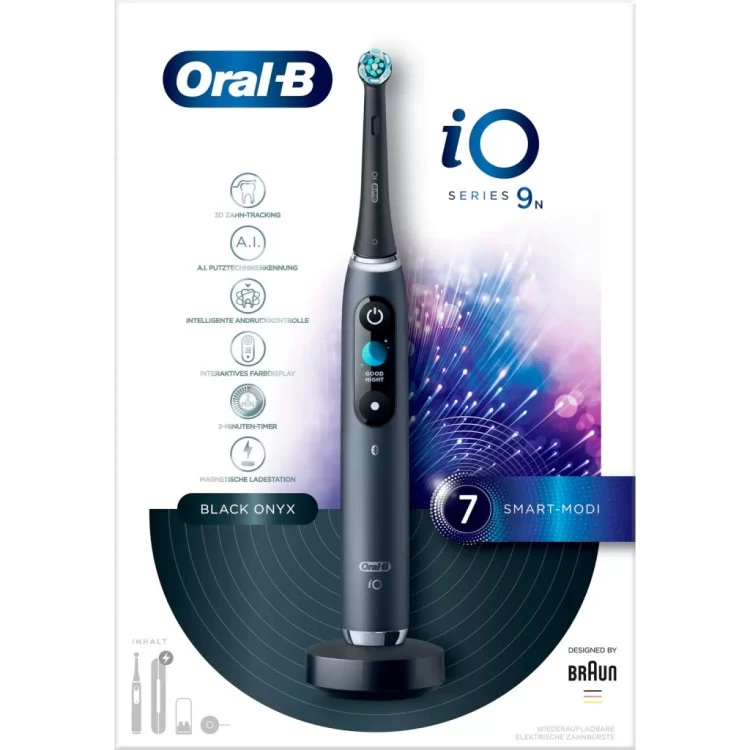 Електрична зубна щітка Oral-B IOM9.1B2.2AD Black Onyx ціна 33 118грн - фотографія 2