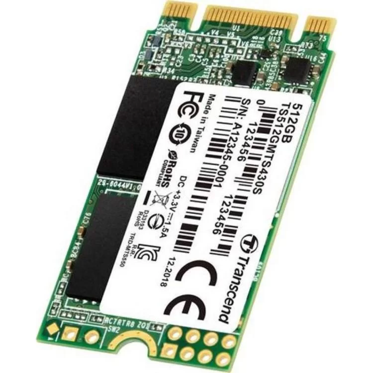 Накопичувач SSD M.2 2242 512GB Transcend (TS512GMTS430S) ціна 3 874грн - фотографія 2