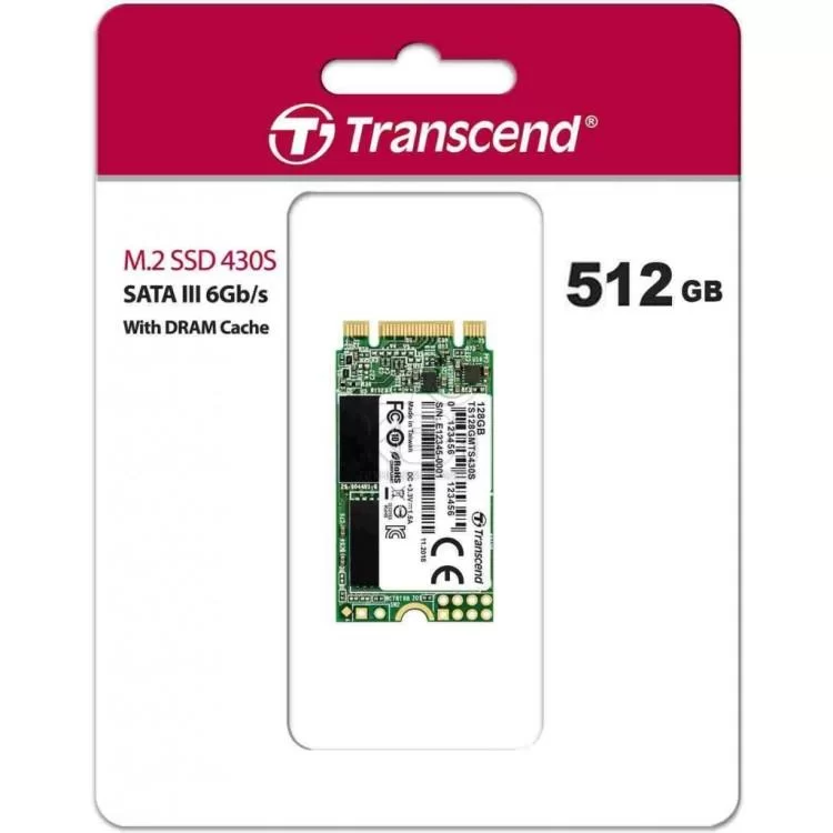 продаємо Накопичувач SSD M.2 2242 512GB Transcend (TS512GMTS430S) в Україні - фото 4