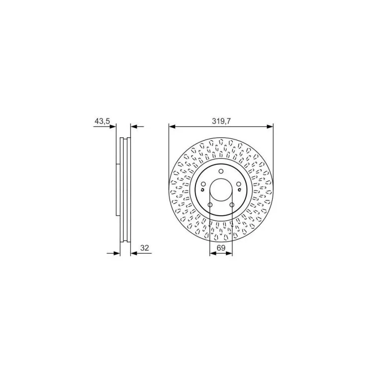 в продаже Тормозной диск Bosch 0 986 479 T01 - фото 3