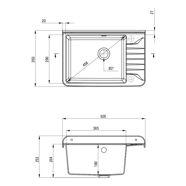 Мойка кухонная Deante Garden (ZYT 211A) цена 3 976грн - фотография 2