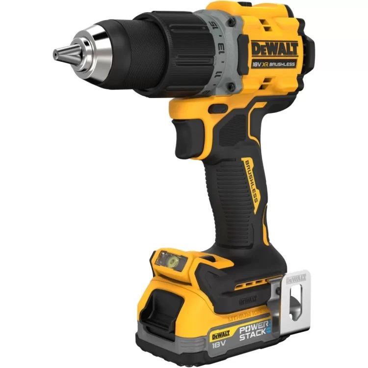 Шуруповерт DeWALT XR Li-Ion PowerStack 18V 2x1.7 Аг, 90 Нм, 0-650/0-2000 об/хв (DCD800E2T) ціна 38 516грн - фотографія 2