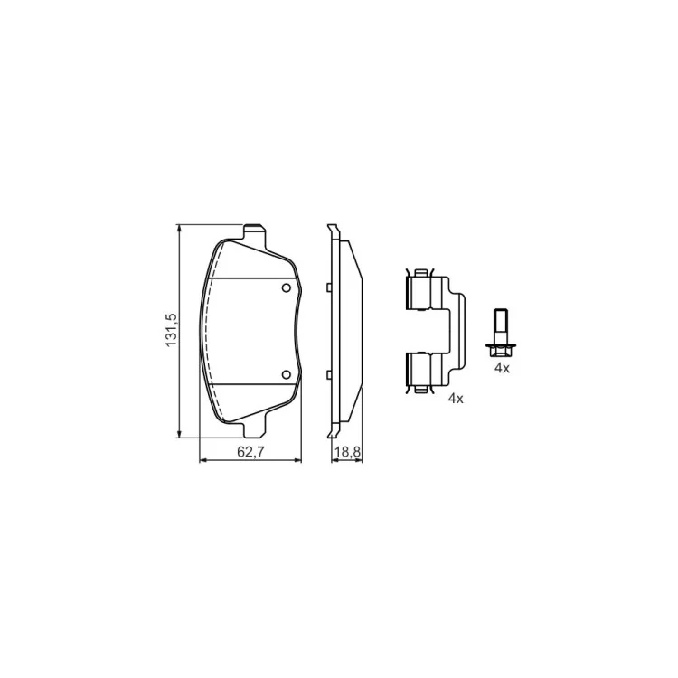 Тормозные колодки Bosch 0 986 424 829 цена 1 213грн - фотография 2