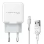 Зарядное устройство Grand-X USB 5V 2,1A White + cable USB -> micro USB, Cu (CH-03UMW)