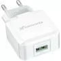 Зарядное устройство Grand-X USB 5V 2,1A White + cable USB -> micro USB, Cu (CH-03UMW)